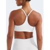 imageYEOREO Y Back Sports Bras for Women Padded Racerback Bra Paisely Light Impact Adjustable Straps Gym Workout TopsWhite