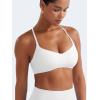 imageYEOREO Y Back Sports Bras for Women Padded Racerback Bra Paisely Light Impact Adjustable Straps Gym Workout TopsWhite