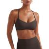 imageYEOREO Y Back Sports Bras for Women Padded Racerback Bra Paisely Light Impact Adjustable Straps Gym Workout TopsCocoa