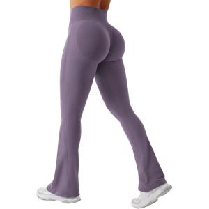 imageYEOREO Mini Flare Leggings Womens Workout Butt Lifting Legging Hidden Scrunch Seamless 28quot  30quot Impact Lilliean Yoga PantsHaze Purple