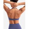 imageYEOREO Halter Sports Bras for Women Strappy Backless Impact Removable Pads Adjustable Deep V Bra Workout Gym Yoga Crop TopDeep Cobalt Blue