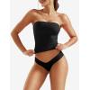 imageYEOREO Sophie Women Sexy Long Tube Tops Double Lined Basic Y2K Summer Cute Strapless Fitted Bandeau Going Out Crop TopBlack