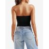 imageYEOREO Sophie Women Sexy Long Tube Tops Double Lined Basic Y2K Summer Cute Strapless Fitted Bandeau Going Out Crop TopBlack