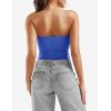 imageYEOREO Sophie Women Sexy Long Tube Tops Double Lined Basic Y2K Summer Cute Strapless Fitted Bandeau Going Out Crop TopBlue