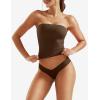 imageYEOREO Sophie Women Sexy Long Tube Tops Double Lined Basic Y2K Summer Cute Strapless Fitted Bandeau Going Out Crop TopBrown