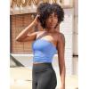 imageYEOREO Sophie Women Sexy Long Tube Tops Double Lined Basic Y2K Summer Cute Strapless Fitted Bandeau Going Out Crop TopCharming Blue