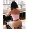 imageYEOREO Sophie Women Sexy Long Tube Tops Double Lined Basic Y2K Summer Cute Strapless Fitted Bandeau Going Out Crop TopCherry Pink