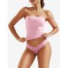 imageYEOREO Sophie Women Sexy Long Tube Tops Double Lined Basic Y2K Summer Cute Strapless Fitted Bandeau Going Out Crop TopCherry Pink