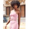imageYEOREO Sophie Women Sexy Long Tube Tops Double Lined Basic Y2K Summer Cute Strapless Fitted Bandeau Going Out Crop TopCherry Pink
