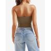 imageYEOREO Sophie Women Sexy Long Tube Tops Double Lined Basic Y2K Summer Cute Strapless Fitted Bandeau Going Out Crop TopCoffee