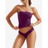 imageYEOREO Sophie Women Sexy Long Tube Tops Double Lined Basic Y2K Summer Cute Strapless Fitted Bandeau Going Out Crop TopDeep Raspberry