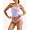 imageYEOREO Sophie Women Sexy Long Tube Tops Double Lined Basic Y2K Summer Cute Strapless Fitted Bandeau Going Out Crop TopLight Purple