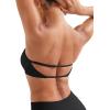 imageYEOREO Women Strapless Bandeau Sports Bra Padded Tube Top Workout Impact Backless Bralette Seamless Gym Yoga Everyday BrasBlack