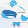 imageYEOREO Women Strapless Bandeau Sports Bra Padded Tube Top Workout Impact Backless Bralette Seamless Gym Yoga Everyday BrasGlacier Blue