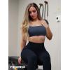 imageYEOREO Womens Square Neck Tank Tops Backless Summer Built in Bra Workout Crop Cap Sleeve Slice Casual Going Out Shirts Navy Blue S