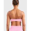 imageYEOREO Womens Spaghetti Strap Sports Bra Enidy Square Neck Yoga Wireless Low Impact Padded Seamless Cami Crop TopPink