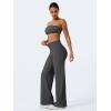 imageYEOREO Workout Leggings Womens No Front Seam Straight Leggings High Waist Buttery Eddiy Gym Yoga PantsDark Gray