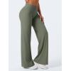 imageYEOREO Workout Leggings Womens No Front Seam Straight Leggings High Waist Buttery Eddiy Gym Yoga PantsGray Green
