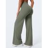 imageYEOREO Workout Leggings Womens No Front Seam Straight Leggings High Waist Buttery Eddiy Gym Yoga PantsGray Green