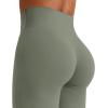 imageYEOREO Workout Leggings Womens No Front Seam Straight Leggings High Waist Buttery Eddiy Gym Yoga PantsGray Green