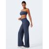 imageYEOREO Workout Leggings Womens No Front Seam Straight Leggings High Waist Buttery Eddiy Gym Yoga PantsNavy Blue
