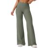 imageYEOREO Workout Leggings Womens No Front Seam Straight Leggings High Waist Buttery Eddiy Gym Yoga PantsGray Green