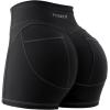 imageYEOREO Denim Look Pocket 36 Workout Shorts for Women Scrunch High Waisted Yoga Gym ShortsBlack