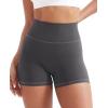 imageYEOREO Denim Look Pocket 36 Workout Shorts for Women Scrunch High Waisted Yoga Gym ShortsCarbon