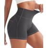 imageYEOREO Denim Look Pocket 36 Workout Shorts for Women Scrunch High Waisted Yoga Gym ShortsCarbon