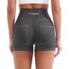 imageYEOREO Denim Look Pocket 36 Workout Shorts for Women Scrunch High Waisted Yoga Gym ShortsCarbon