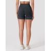 imageYEOREO Women Workout Biker Shorts Impact 45quot Faux Denim No Front Seam Mid Waist Hidden Scrunch Lifting Yoga Gym ShortsBlack Sandwashed
