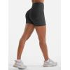 imageYEOREO Women Workout Biker Shorts Impact 45quot No Front Seam Hidden Scrunch Lifting Seamless Yoga Gym ShortsAsphalt Ash Solid