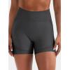 imageYEOREO Women Workout Biker Shorts Impact 45quot No Front Seam Hidden Scrunch Lifting Seamless Yoga Gym ShortsAsphalt Ash Solid