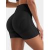 imageYEOREO Women Workout Biker Shorts Impact 45quot No Front Seam Hidden Scrunch Lifting Seamless Yoga Gym ShortsBlack Solid