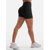 imageYEOREO Women Workout Biker Shorts Impact 45quot No Front Seam Hidden Scrunch Lifting Seamless Yoga Gym ShortsBlack Solid