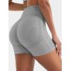 imageYEOREO Women Workout Biker Shorts Impact 45quot No Front Seam Hidden Scrunch Lifting Seamless Yoga Gym ShortsLight Gray Solid