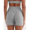 imageYEOREO Women Workout Biker Shorts Impact 45quot No Front Seam Hidden Scrunch Lifting Seamless Yoga Gym ShortsLight Gray Solid