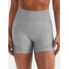 imageYEOREO Women Workout Biker Shorts Impact 45quot No Front Seam Hidden Scrunch Lifting Seamless Yoga Gym ShortsLight Gray Solid