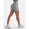 imageYEOREO Women Workout Biker Shorts Impact 45quot No Front Seam Hidden Scrunch Lifting Seamless Yoga Gym ShortsLight Gray Solid