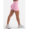 imageYEOREO Women Workout Biker Shorts Impact 45quot No Front Seam Hidden Scrunch Lifting Seamless Yoga Gym ShortsPink Solid