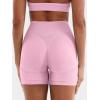 imageYEOREO Women Workout Biker Shorts Impact 45quot No Front Seam Hidden Scrunch Lifting Seamless Yoga Gym ShortsPink Solid