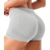 imageYEOREO Women Workout Booty Shorts Low Rise 25quot Impact Scrunch Butt Lifting Biker Gym Hot Shorts Spandex for Yoga RunningFeather Beige