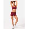 imageYEOREO Women Workout Booty Shorts Low Rise 25quot Impact Scrunch Butt Lifting Biker Gym Hot Shorts Spandex for Yoga RunningScarlett Red