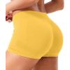 imageYEOREO Women Workout Booty Shorts Low Rise 25quot Impact Scrunch Butt Lifting Biker Gym Hot Shorts Spandex for Yoga RunningYellow