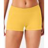 imageYEOREO Women Workout Booty Shorts Low Rise 25quot Impact Scrunch Butt Lifting Biker Gym Hot Shorts Spandex for Yoga RunningYellow