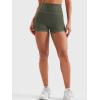 imageYEOREO Women Workout Shorts with Cargo Pockets Bernicy Hidden Scrunch Butt Lifting Contrast Stitching Gym ShortsArmy Green