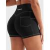 imageYEOREO Women Workout Shorts with Cargo Pockets Bernicy Hidden Scrunch Butt Lifting Contrast Stitching Gym ShortsBlack