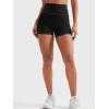 imageYEOREO Women Workout Shorts with Cargo Pockets Bernicy Hidden Scrunch Butt Lifting Contrast Stitching Gym ShortsBlack