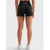 imageYEOREO Women Workout Shorts with Cargo Pockets Bernicy Hidden Scrunch Butt Lifting Contrast Stitching Gym ShortsBlack