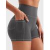 imageYEOREO Women Workout Shorts with Cargo Pockets Bernicy Hidden Scrunch Butt Lifting Contrast Stitching Gym ShortsCoal